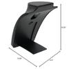 FindingKing Black Leather Bust with Retractable Stand Jewelry Display 8 1/4" Tall (1) view 2