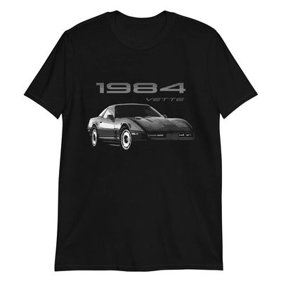JG Infinite 1984 'Vette C4 4th Gen Vette Short-Sleeve Unisex T-Shirt Black