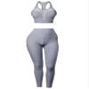 Made by Emma Sexy Sports Bra & High Waist Ruched Butt Lifting Leggings Grey S/M view 2