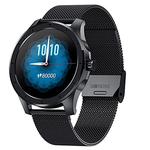 ISPEKTRUM iS-X10 Smartwatch 1.3 FHD Screen BT Call & Text Notification Waterproof Remote Camera Multiple Sports Modes Fitness Tracker Heart Rate & BP Monitor Works with Android iOS iPhone Samsung