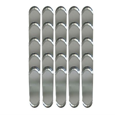 KOKOPROS Blank Skateboard Kokanee Fishing Dodgers - 25 Pack (Chrome) - 4-3/4" Length - Ideal for Customization - Durable Chrome Finish - Perfect for Kokanee Salmon Fishing