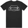 1971 Grand Prix Front Grill View Silhouette Classic Car T Shirt M Black view 1
