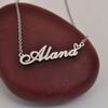 RONKAH Alexis Custom Personalized Name Necklace Pendant Necklace with Heart Customized Necklace Best Gift for Women Christmas Valentine's Day Mother's Day Birthday AG view 4