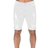 Maryia Men's Ripped Jean Shorts Casual Slim Fit Stretch Regular Straight-Fit Taper Inseam Cut-Off Denim Short view 1