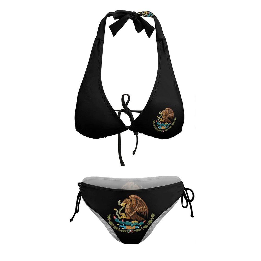 BAIKUTOUAN Mexico Flag Bikini Sets for Women Two Piece Swimsuit Sexy