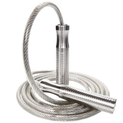 Ahomie Weighted Jump Rope, Heavy Jumping Rope for Women, Men Fitness and Endurance Training, Adjustable Bold Rope, Stainless Steel Non-Slip Handles (Wire Rope: 3LB)