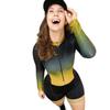 Triathlon Women's Cycling Wear Set-Bicycle-Summer Long Sleeve 9D Gel Set Swimsuit (Color : Skinsuit 7, Size : 4XL) view 1