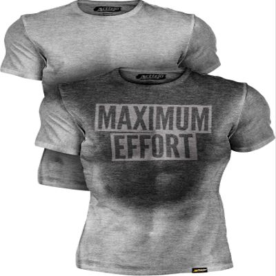 Actizio Men's Workout Shirt Cotton Fabric T-Shirt Short Sleeve Sweat Activated Motivational Exercise Gym Athletic Fit Moisture Wicking Fitness Shirt - I Can I Will (Size M)