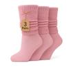 AWS/American Made Scrunch Knee High Slouchy Socks 3 Pairs Shoe Size 5 to 10 (Pink) view 1
