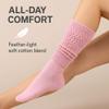 AWS/American Made Scrunch Knee High Slouchy Socks 3 Pairs Shoe Size 5 to 10 (Pink) view 2