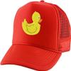 ALLNTRENDS Embroidered Duck Cap Rubber Ducks Trucker Hat for Adults Adjustable Baseball Cap (Red) view 1