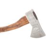 Hand Forged Viking Bearded Axe  1075 High Carbon Steel, Handmade Medieval Style Camping & Hunting Axe with Ash Wood Handle and Leather Sheath (P-Skull) view 4