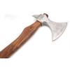 Hand Forged Viking Bearded Axe  1075 High Carbon Steel, Handmade Medieval Style Camping & Hunting Axe with Ash Wood Handle and Leather Sheath (Flag) view 2