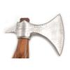 Hand Forged Viking Bearded Axe  1075 High Carbon Steel, Handmade Medieval Style Camping & Hunting Axe with Ash Wood Handle and Leather Sheath (Flag) view 3