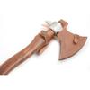 Hand Forged Viking Bearded Axe  1075 High Carbon Steel, Handmade Medieval Style Camping & Hunting Axe with Ash Wood Handle and Leather Sheath (Flag) view 4