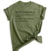 Abibliophobia A Fear of Running Out of Books Shirt, Unisex Women's Men's Tee, Book Lover Shirt, Reading Tee, Heather Military Green, Large view 1