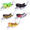 LURESMEOW 5pcs Cricket/Grasshopper Crankbait Bionic Mini Hard Baits Topwater Lures for Freshwater and Saltwater, Trout Bass Fishing (1.77in/0.14oz/5pcs) view 1
