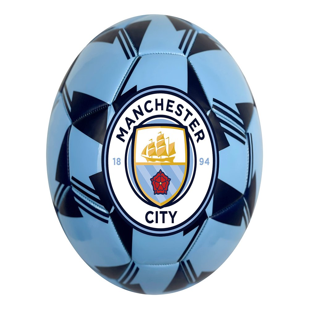 Icon Sports Official Manchester City FC Soccer Ball - MC109BL Light Blue Size 5