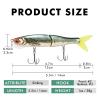 TRUSCEND Fishing Lures for Bass, Glide Baits with Vertical Tongue Design, Segmented Swimbaits Fishing Lures for Saltwater Freshwater, Slow Sinking Plugs Lures for Bass Walleye Trout Pike Musky view 2