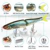 TRUSCEND Fishing Lures for Bass, Glide Baits with Vertical Tongue Design, Segmented Swimbaits Fishing Lures for Saltwater Freshwater, Slow Sinking Plugs Lures for Bass Walleye Trout Pike Musky view 3