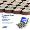 Tweeten Triangle Billiard Pool Cue Tips - 1 Box - 50 Tips - Choose Your Size (14 mm) view 2