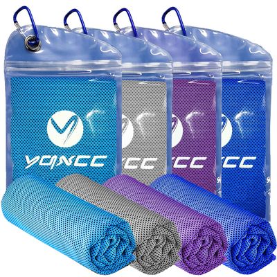 YQXCC Cooling Towels | 4 Pack 40"x12" | Cool for Neck | Microfiber Soft Breathable Chilly | for Sports, Yoga, Golf, Gym, Camping, Running, Workout & More Activities