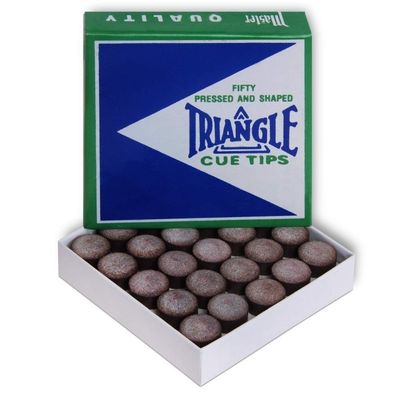 Tweeten Triangle Billiard Pool Cue Tips - 1 Box - 50 Tips - Choose Your Size (9 mm)
