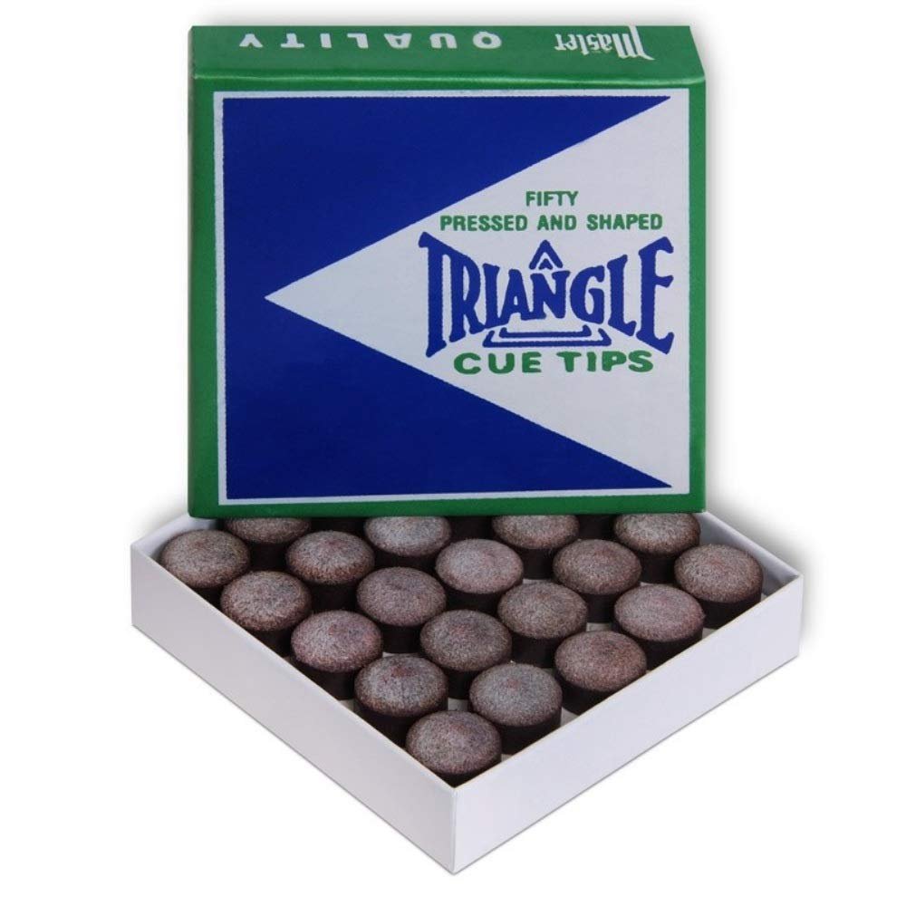 Tweeten Triangle Billiard Pool Cue Tips - 1 Box - 50 Tips - Choose Your Size (9 mm)