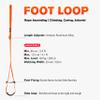 GM CLIMBING Orange Foot Loop Kit with Screw Lock Oval Carabiner, Ascender Sling Adjustable for Rope Ascending Arborist Caving SRT Rope Walking Frog Setup view 2