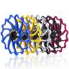 TUCKE Bicycle Ceramic Bearing Guide Wheel 14T/15T/16T Rear gear ratio AL-7050 CNC bike Rear chain wheel for mtb rod cycling accessories (Blue 15T) view 3