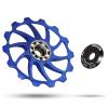 TUCKE Bicycle Ceramic Bearing Guide Wheel 14T/15T/16T Rear gear ratio AL-7050 CNC bike Rear chain wheel for mtb rod cycling accessories (Blue 15T) view 4