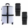 2 Pack Suitcase Belts, Adjustable Luggage Straps, Bright Colors Travel Packing Straps with Quick Release Buckle (Black) view 1