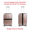 2 Pack Suitcase Belts, Adjustable Luggage Straps, Bright Colors Travel Packing Straps with Quick Release Buckle (Black) view 3