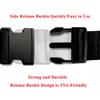2 Pack Suitcase Belts, Adjustable Luggage Straps, Bright Colors Travel Packing Straps with Quick Release Buckle (Black) view 4