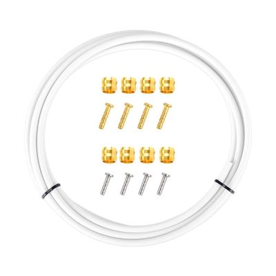 Bicycle Accessories Hydraulic Disc Brake Hose Pipes Tube Connector Insert Set Kit for BH59/BH90 5mm Bike Parts (Color : White)