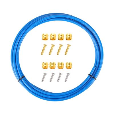 Bicycle Accessories Hydraulic Disc Brake Hose Pipes Tube Connector Insert Set Kit for BH59/BH90 5mm Bike Parts (Color : Blue)