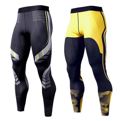 OEBLD Compression Pants Men UV Blocking Running Tights 1 or 2 Pack Gym Yoga Leggings for Athletic Workout