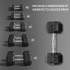 Soozier 2 x 12lbs Hex Dumbbell Set of 2, Rubber Weights Exercise Fitness Dumbbell with Non-Slip Handles, Anti-roll, for Women or Men Home Gym Workout view 3