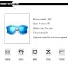 Long Keeper Bamboo Wood Arms Sunglasses for Women Men (Transparent Blue, Blue) view 3