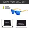 Long Keeper Bamboo Wood Arms Sunglasses for Women Men (Transparent Blue, Blue) view 4