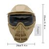 Paintball Mask, Airsoft Mask, Tactical Masks Full Face Gear with Goggles Impact Resistant for Hunting CS Survival Games Paintball Game Halloween Cosplay and Other Outdoor Activities (Tan, Gray Lens) view 2