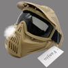Paintball Mask, Airsoft Mask, Tactical Masks Full Face Gear with Goggles Impact Resistant for Hunting CS Survival Games Paintball Game Halloween Cosplay and Other Outdoor Activities (Tan, Gray Lens) view 4