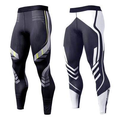 OEBLD Compression Pants Men UV Blocking Running Tights 1 or 2 Pack Gym Yoga Leggings for Athletic Workout