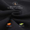 baleaf Men's Fleece Lined Pants Winter Athletic Workout Hiking Track Thermal Warm Open Bottom Sweatpants with Zipper Pockets Black M view 2