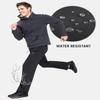 baleaf Men's Fleece Lined Pants Winter Athletic Workout Hiking Track Thermal Warm Open Bottom Sweatpants with Zipper Pockets Black M view 3