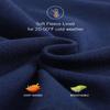 baleaf Men's Fleece Lined Pants Winter Athletic Workout Hiking Track Thermal Warm Open Bottom Sweatpants with Zipper Pockets Blue S view 2