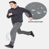 baleaf Men's Fleece Lined Pants Winter Athletic Workout Hiking Track Thermal Warm Open Bottom Sweatpants with Zipper Pockets Grey S view 2