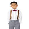Spring Notion Boys' Elastic Suspenders with Leather Crosspatch Cognac Brown Large view 2