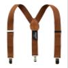Spring Notion Boys' Elastic Suspenders with Leather Crosspatch Cognac Brown Small view 1