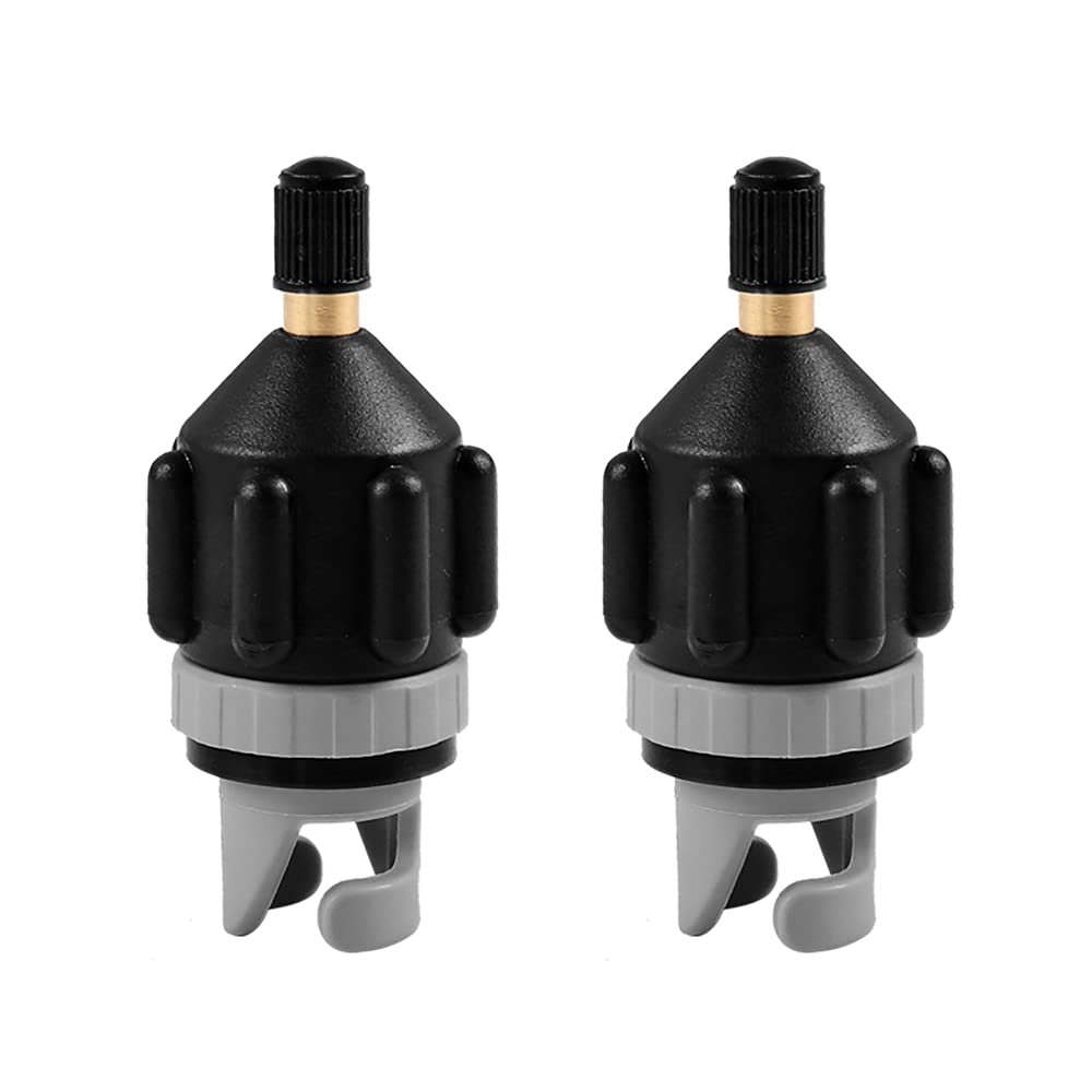 HEYTUR Inflatable Boat SUP Pump Adaptor Standard Schrader Conventional Air Pump Air Valve Adapter Spoke Plate Attachment(Black*2)